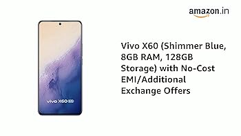 Vivo X60 (Shimmer Blue, 8GB RAM, 128GB Storage) with No Cost